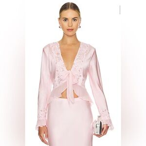 LoveShackFancy vivetta silk top NWOT